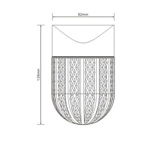 Outdoor Art Dekorative LED Wandleuchte mit Kristall leuchtendem Glas Shell Waterproof IP65