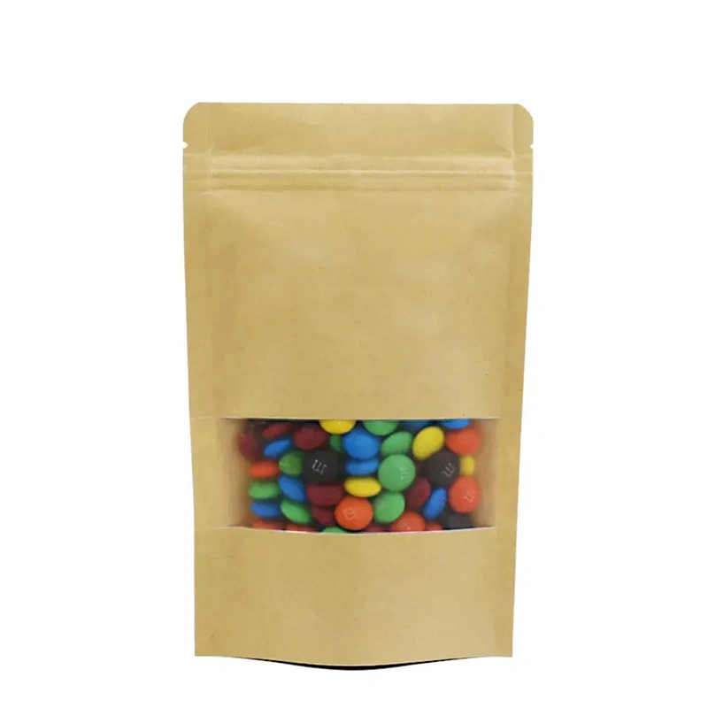 Pet Supplies Ziplock Bag with Window Manufacturer Outlet Low Price Craft Paper Packaging