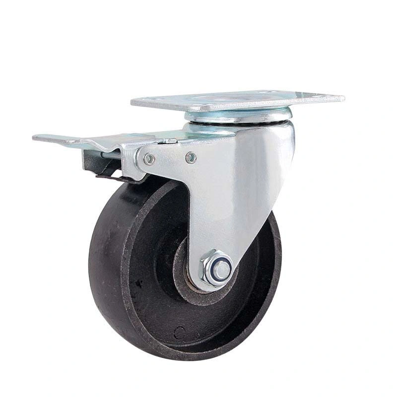 Load 130kg 2.5inch to 5inch All Iron Trolley Barrow Castor Wheel