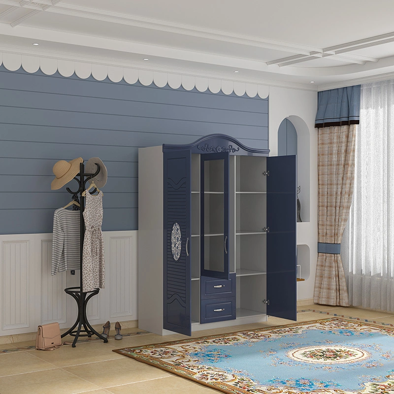 4 Door MDF Bedroom Wardrobe Big Large Clothes Storage Cabinet for Bedroom