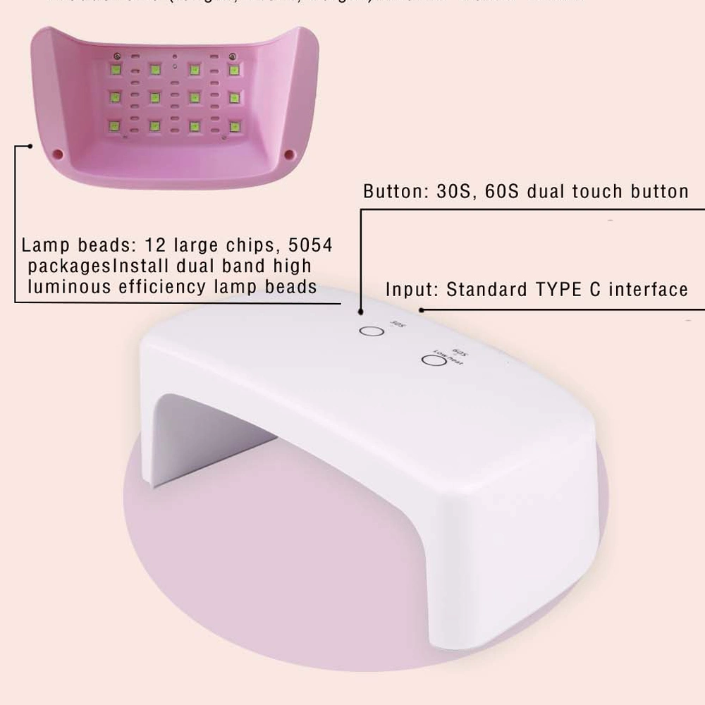 New Arrival 12W Mini UV Nail Lamp Professional Manicure Tools