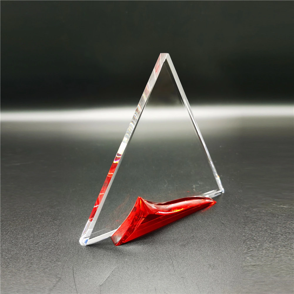 2020 New Triangle Crystal Trophy Awards with Blue Base