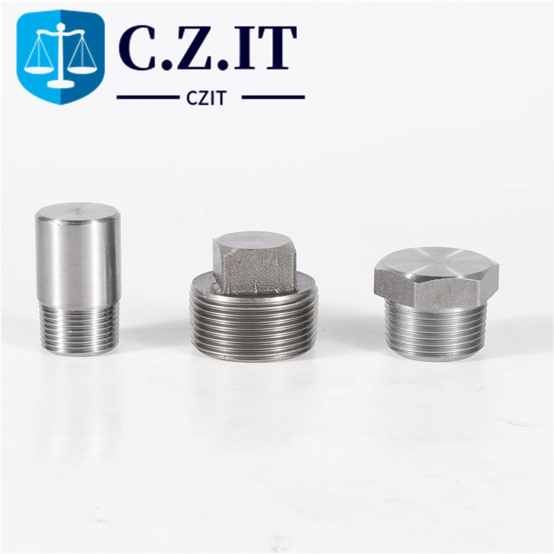 Carbon Steel Pipe Fittings Round Head Forged Female Threaded Cap Plug