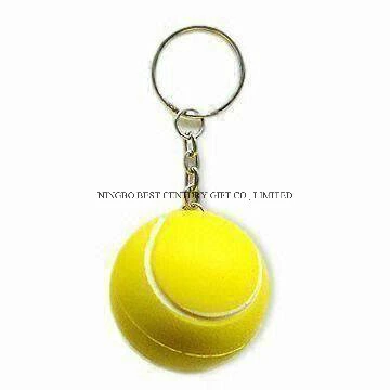 PU Stress Keychain Tennis Ball Shape Рекламная игрушка для стрессовых шаров