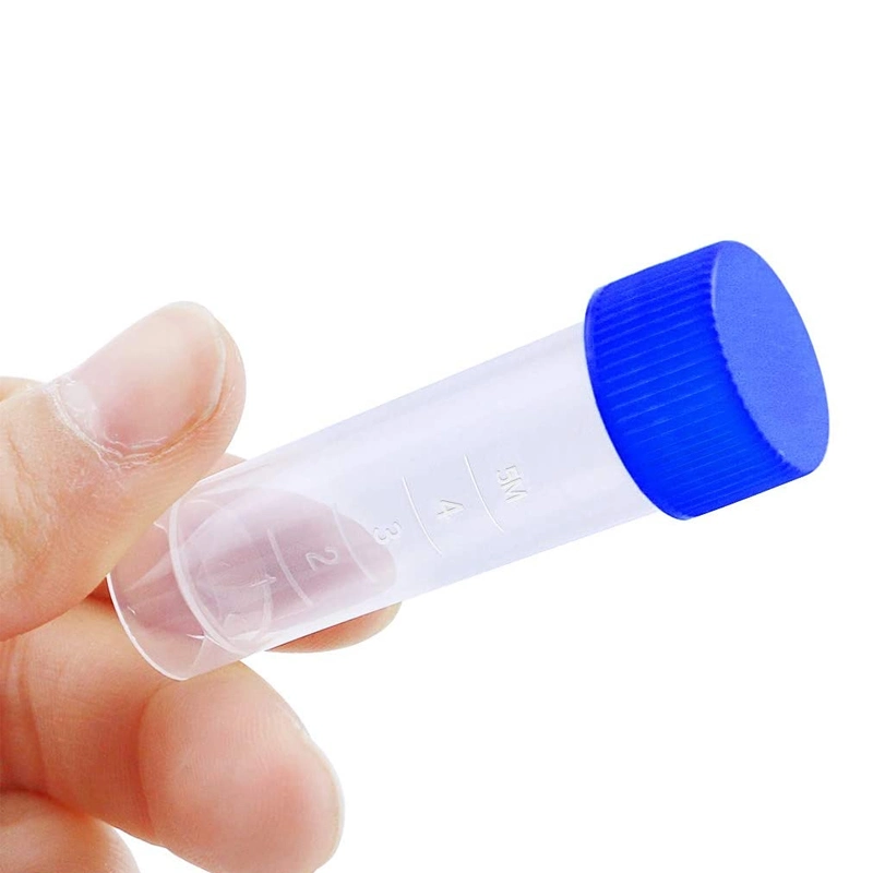 Disposable Medical Transparent External Screw Cap 5ml Cryotube Cryovial Tube