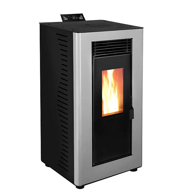 Contemporary Style Home Small Size 8kw Biomass Fireplace Wood Pellet Stove