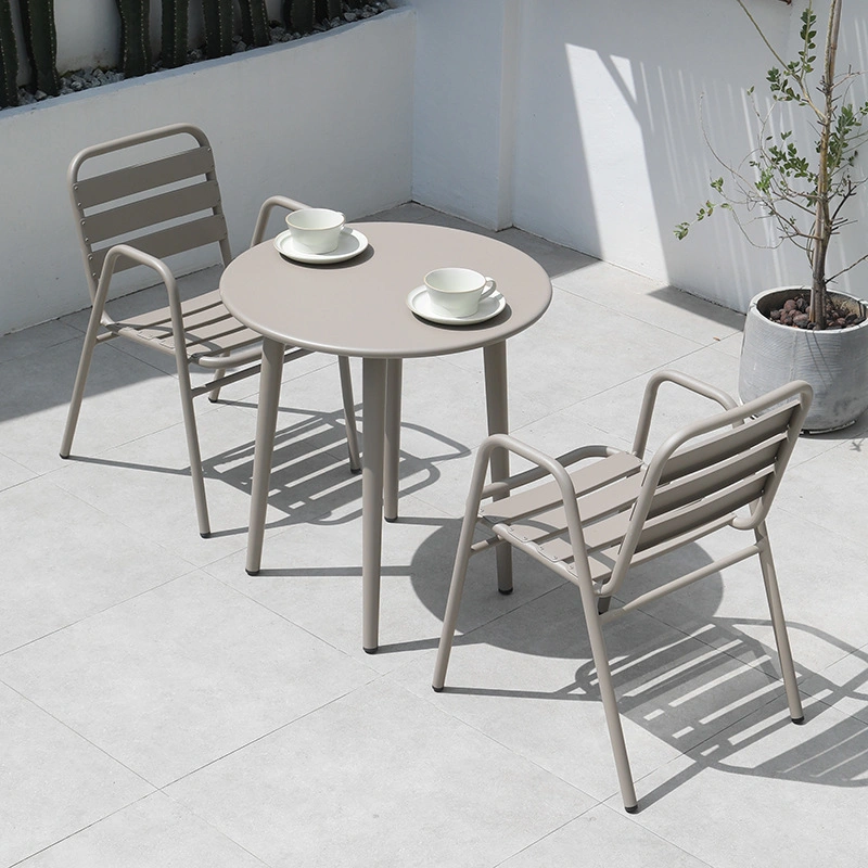 Ocio confortables muebles de exterior alta patio trasero de mimbre Rattan silla de mesa de comedor al aire libre Jardín