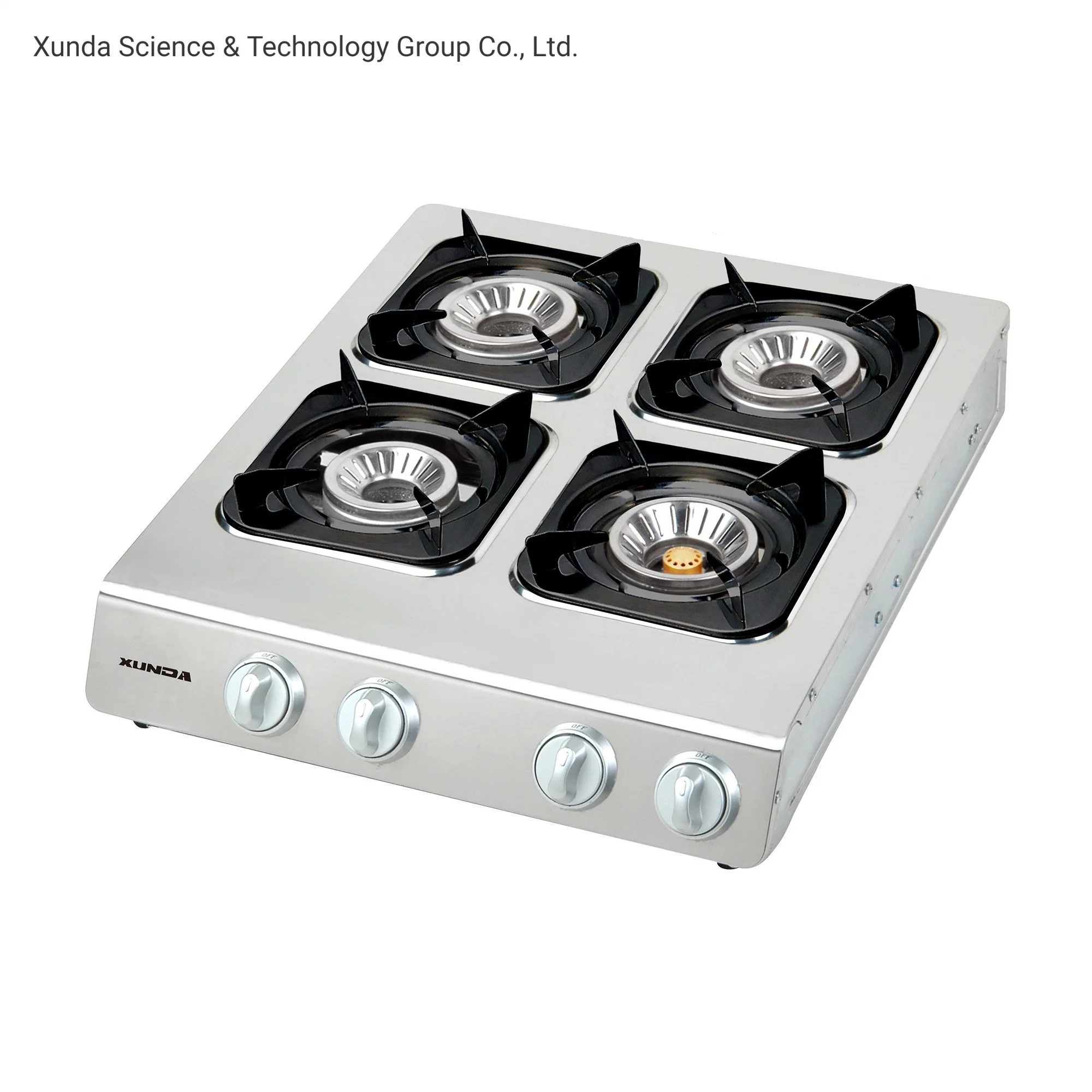 Xunda European Style 4 Burners Gas Stove Cooker Gas Kitchen Appliance