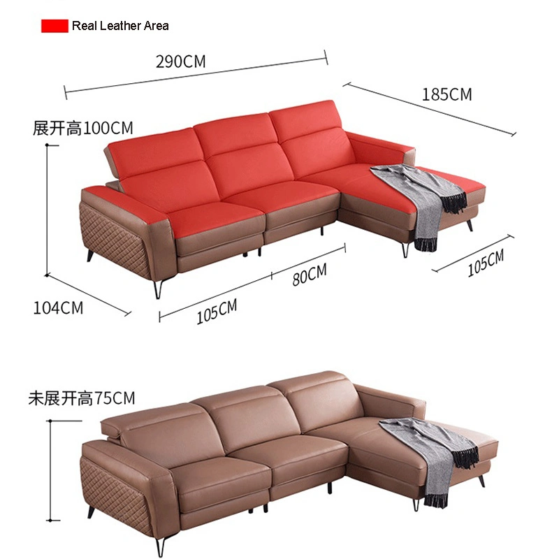 Beliebte Design Haushalt Amerika Stil Elektronische Sektional Recliner Sofa Möbel Einstellbar