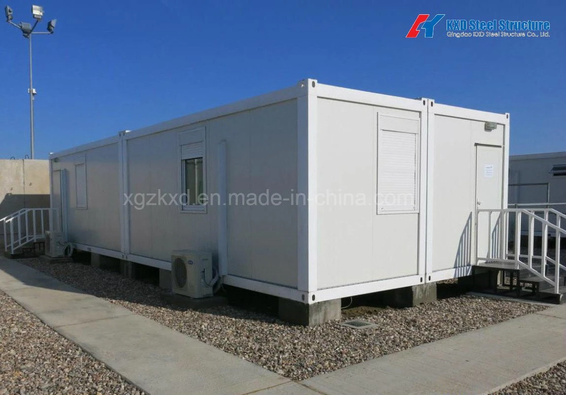 Maison de maison de conteneur civil modulaire personnalisée en acier léger préfabriqué