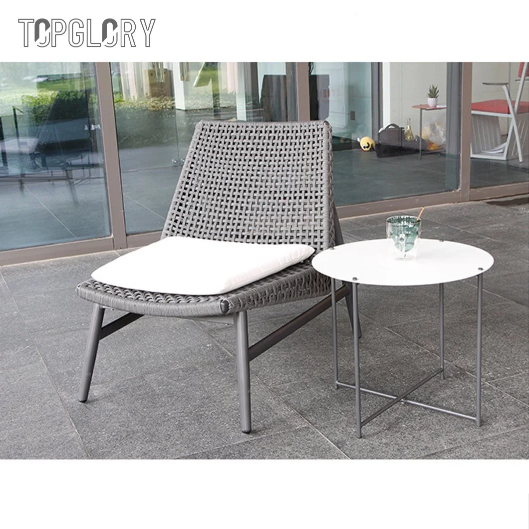 Outdoor Furniture High quality/High cost performance  Bamboo PE Rattan Wicker Bistro Cafe Garden Aluminum Metal Patio Chair and Table Dining Set