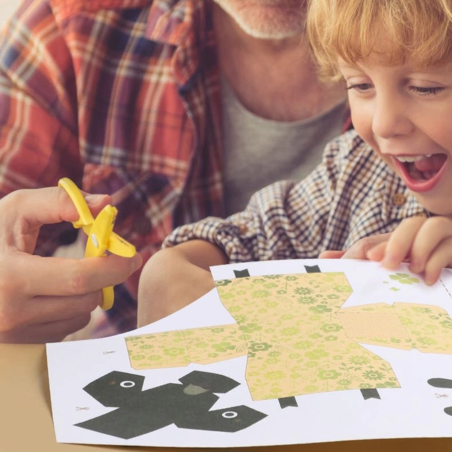 3D Papier Falten mit Tiermuster Spielzeug Handwerk stereoskopisch lustig Spielzeug Realistische Kinder Origami Papier Fun Aufkleber