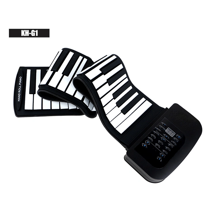 Fábrica Mayoristas 61 llaves silicona flexible mano Roll up Piano Teclado digital para piano