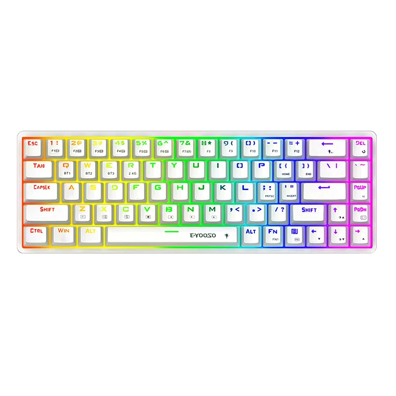 Eyooso Z686 RVB 4 modes joueur professionnel 68 touches sans fil Clavier Mini Claviers filaires teclado Claviers de jeu