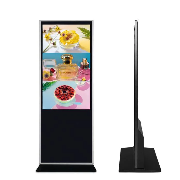 60 Inch Indoor Advertising LCD Display Screen Floor Stand Digital Signage Kiosk