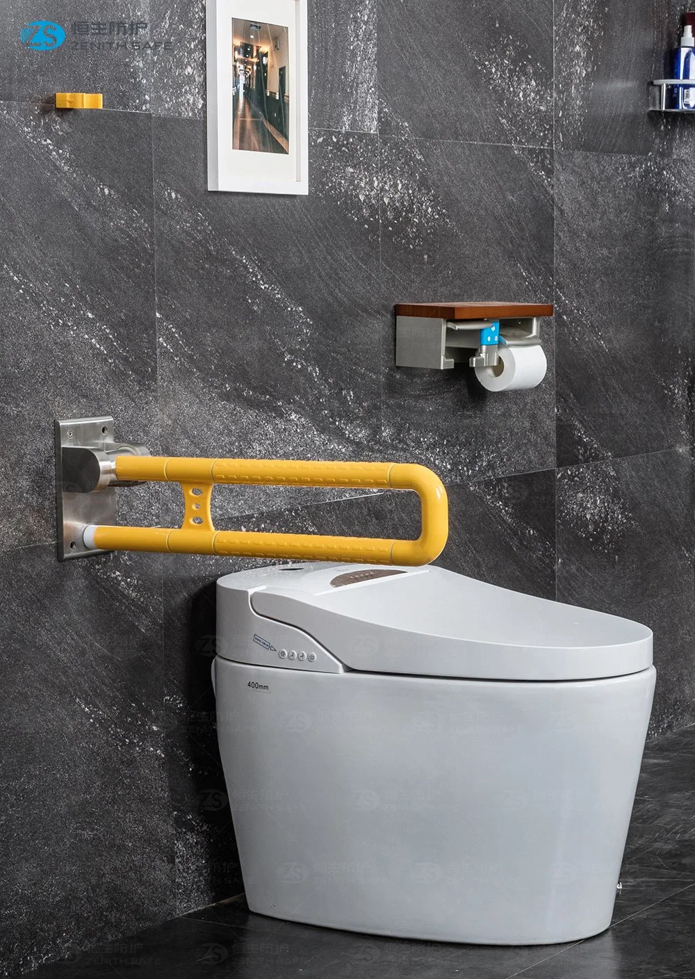 Wall and Tub Mounted Grab Bar Waterproof Bathroom Accessible Grab Bar White Grab Bars for Bathroom