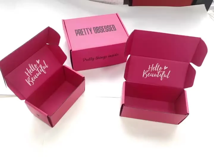 Caixa de papel com logótipo personalizado em cartão de luxo para calçado Flower Caixa de embalagem da wig com envio de pacotes de subscrição de impressão