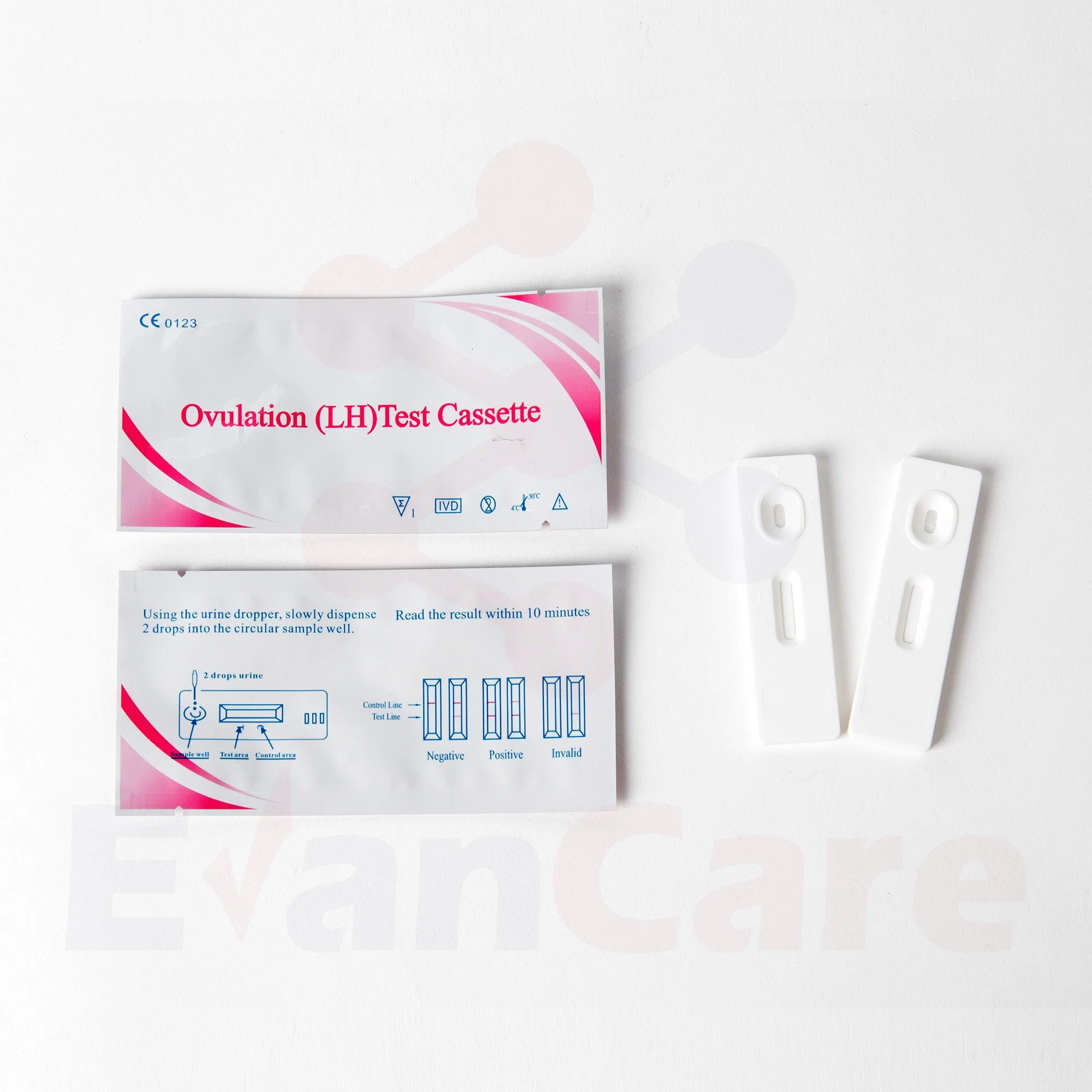 Ovulación médica (LH) tira de prueba o un casete de prueba de ovulación de izq.