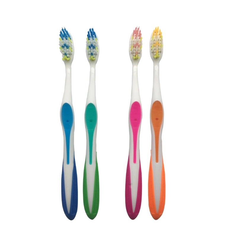 Custom Logo OEM Oral Care Travel Home PBT Bristles Material Plastic Adult Toothbrush