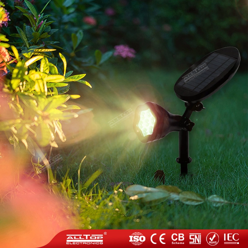 Alltop China Atacado 7W RGB impermeável IP65 Lawn Landscape Outdoor Luz solar LED para jardim