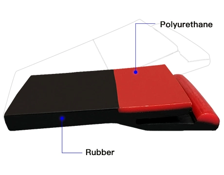 High Temp Dual Seal Y Type Skirt Rubber for Conveyor Belt