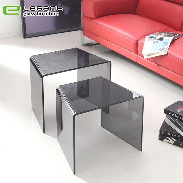 Nesting Glass Table Sets in Black Painting