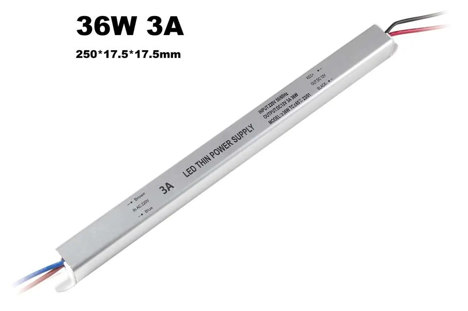 LED-Netzteil DC12V 6A/ 24V 3A 72W Wasserdicht im Außenbereich IP20/IP67 Ultra-Thin LED Treiber Adapter für LED Streifen Beleuchtung