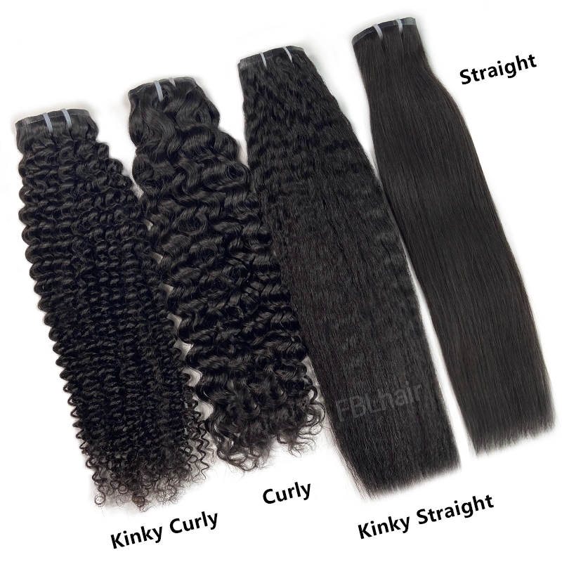 Fblhair Best Curly Seamless PU Clip Ins Human Hair Pieces