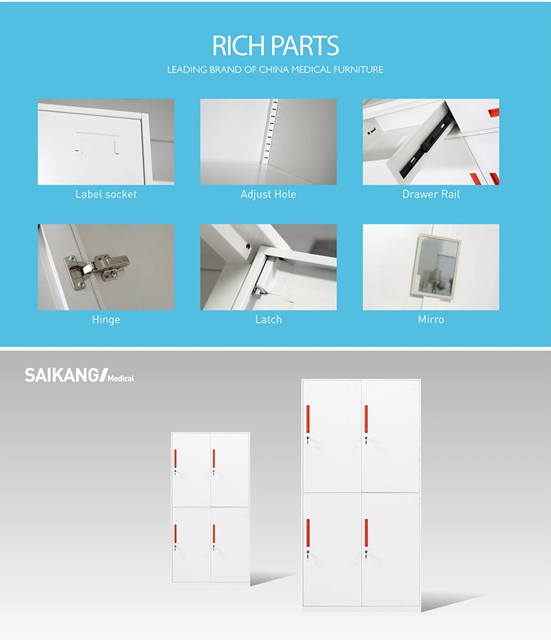 Skh098-4 Hospital Steel Cabinet for Medical Instrument