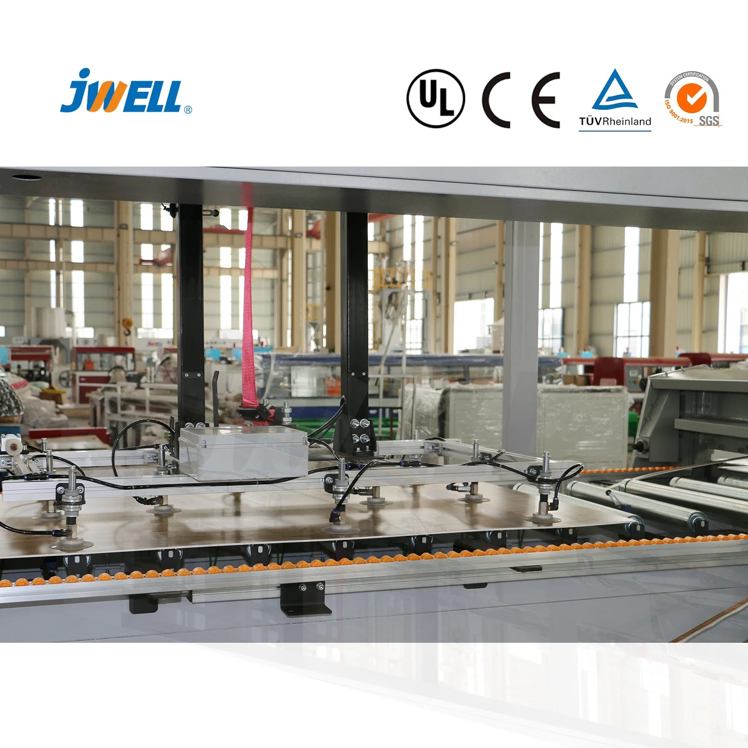 Jwell Stone-Plastic Environment Floor Extrusion Line Spc/PVC Panel/Plate/Sheet Extrusion Line