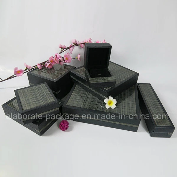 Black Carbon Fiber Wood Jewelry Package Gift Box Packing