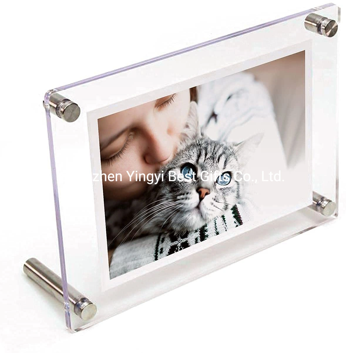 Custom Sizes Acrylic Strong Magnetic Photo Block Frame for Photos