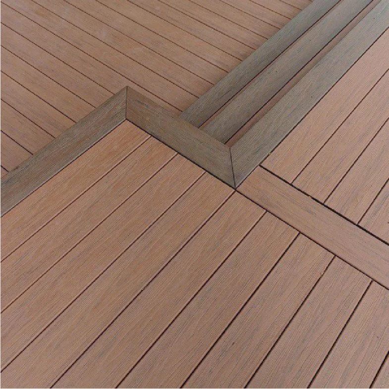 Les rainures de creux Flooring 150*25mm en plastique en bois composite Carte WPC Decking