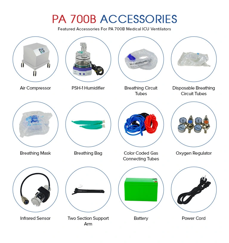 ICU Ventilators PA-700b Medical Equipment Supply for Hospitals Respiratory Support Breathing Apparatus Machine