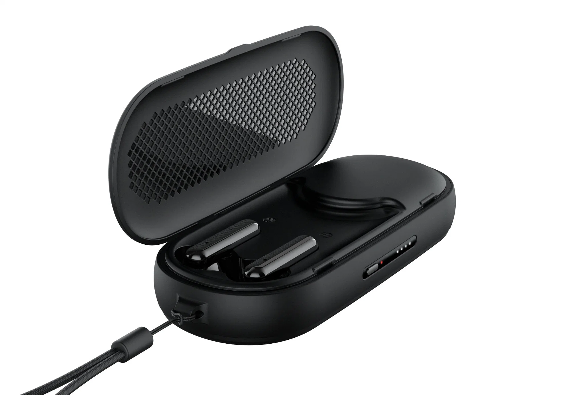 OEM 2 in 1 Speaker with Earphone Bass Sound Speaker with Earbuds Charging Case Mini Portable Outdoor Speaker with Headset