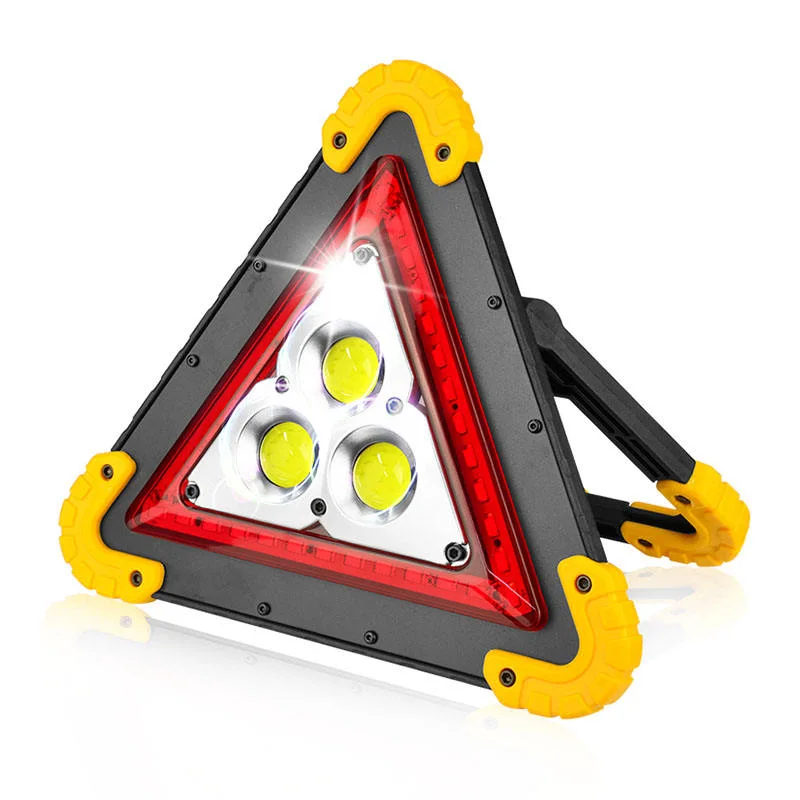 Glodmore2 Car Repairing Foldable 4*AA Battery Stand Sos Emergency Triangle COB Work Light Waterproof with Red Signal Light