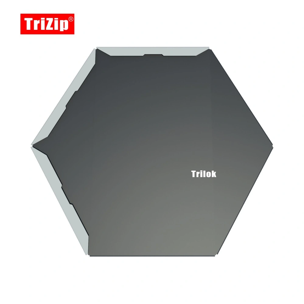 Trilok Metal Interlocking Roofing, Wall Cladding, Facade Hexagon Shingle Tile -Td224