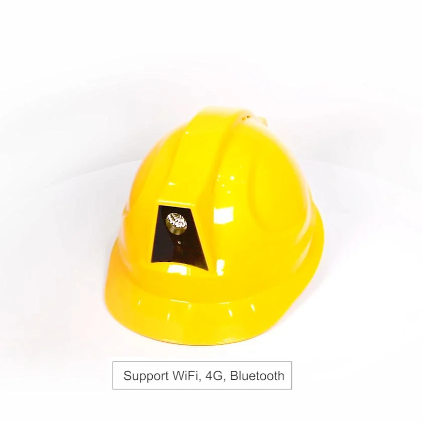 Software Orientação remota sem fios vigilância 4G transmissão de imagens capacete de segurança Câmara WiFi Hard Hat