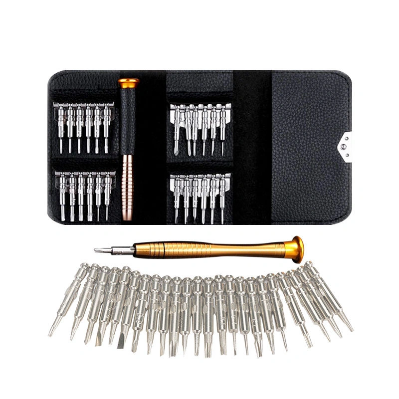 Leather Case 25 in 1 Torx Screwdriver Set Mobile Phone Repair Tool Kit Multitool Hand Tools for iPhone Watch Tablet PC