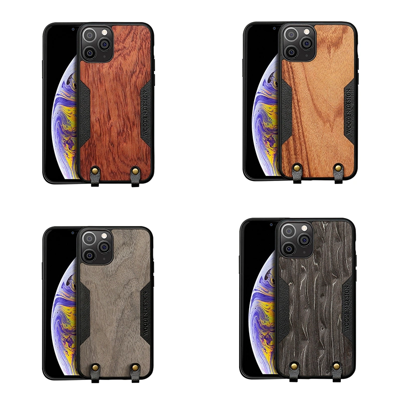 De madera amazónica carcasa del PC para el iPhone 12 Pro Max Teléfono Caso de la eslinga para iPhone 11 iPhone xs