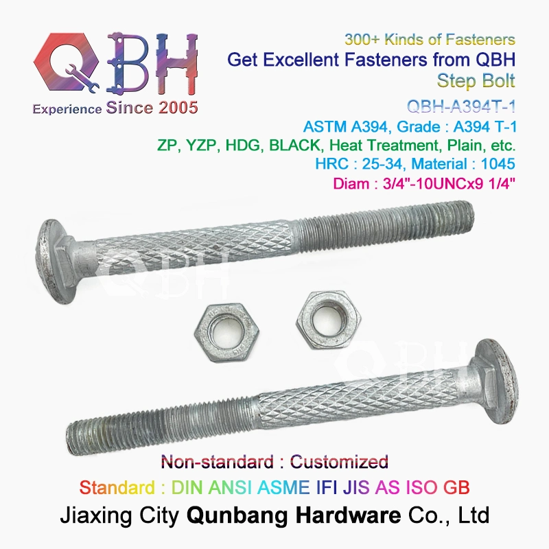 Qbh Customized Steel Structure Communication Tower/Signal Tower Annular Knurl Knurling Step Bolt Nut Spare Replace Parts Repairing Maintaining Replacements