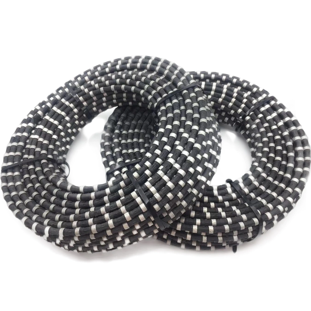 12.0mm Rubber with Spring Diamond Granite Wire Saw for Granite Quarry