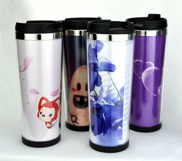 Wholesale Sell Hot 420 Ml Mug Changed Insert Paper by Yourself Insulated Coffee Cup