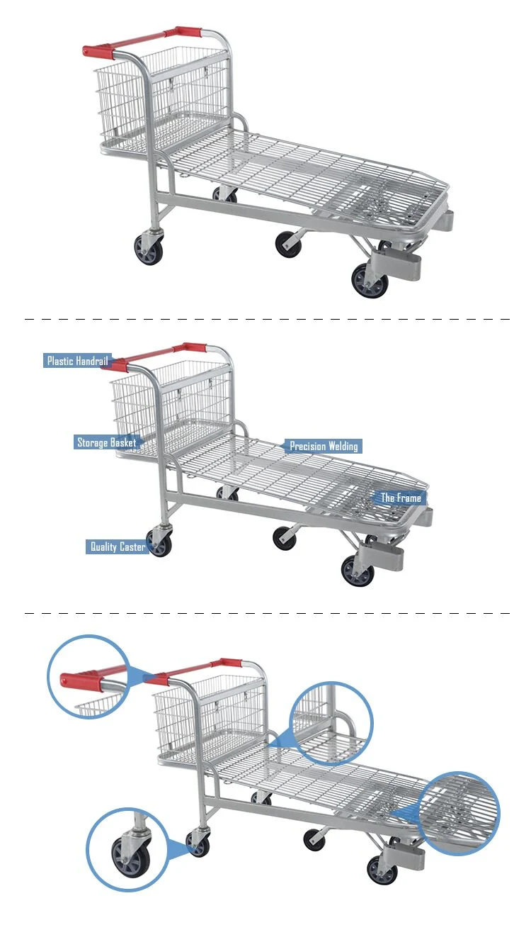 Five Castor Flatbed Warehouse Trolley