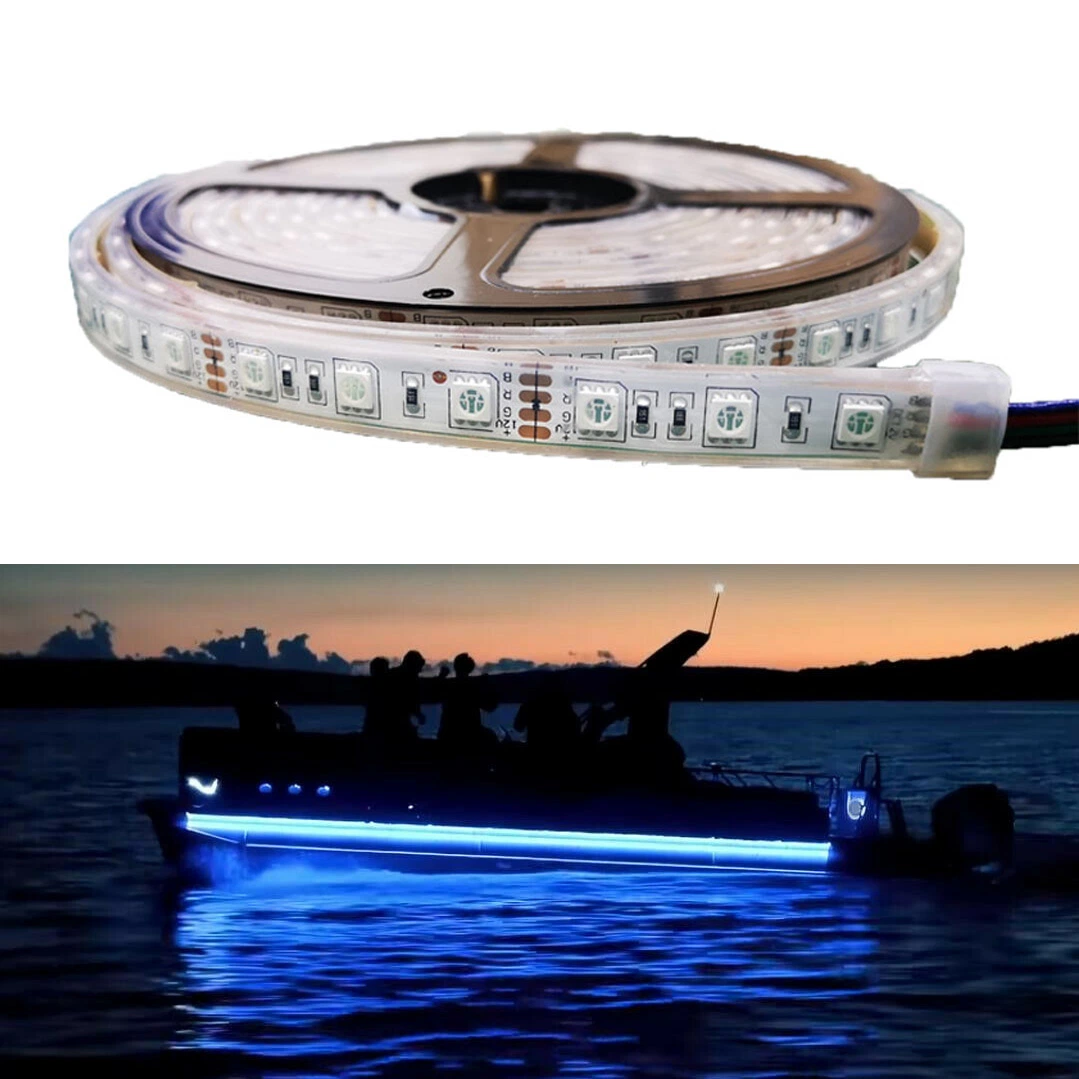 12V RGB-Farb-LED-Streifen-Lichtakzent-Kit für Pontoon Boot Segelboot Angeln