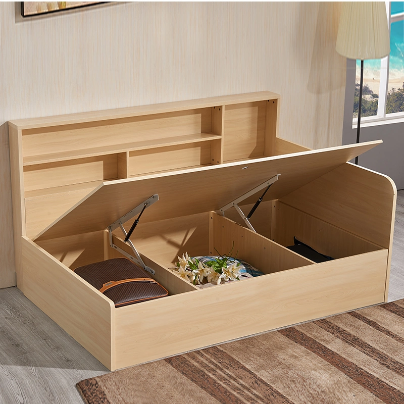 Home Bedroom Furniture China Wholesale/Supplier Storage Wall Bed Multi Functional Wooden MDF Tatami Double Single Bed for Adult Kids
