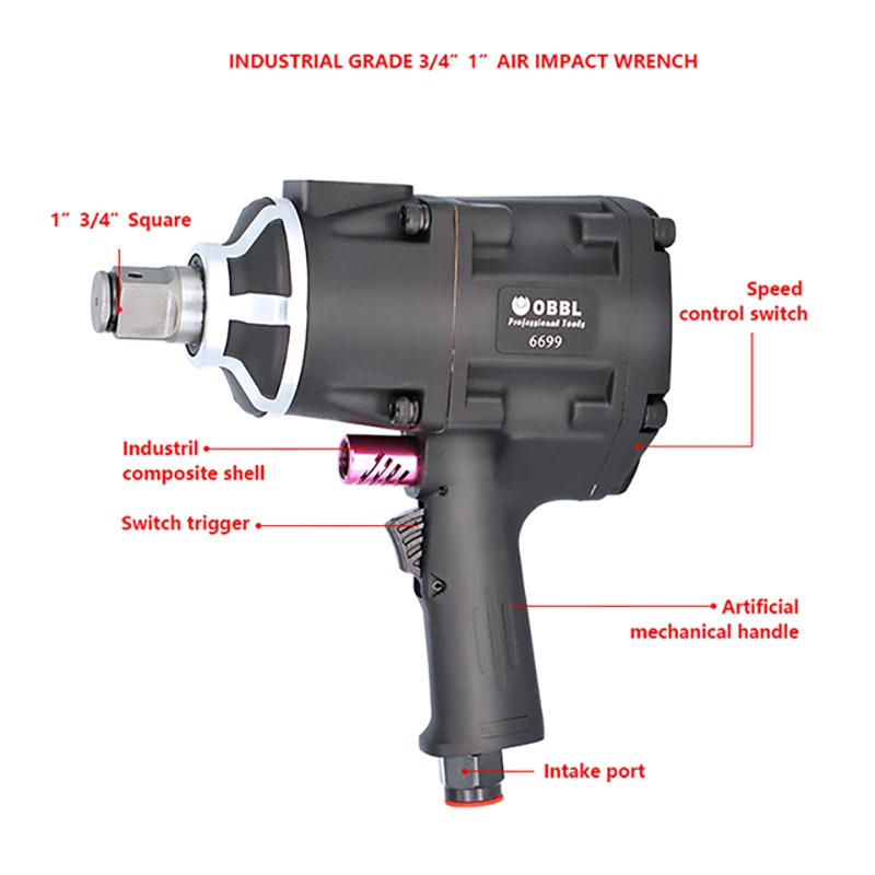 Hot Selling Heavy Duty Industrial Air Impact Wrench 3/4"