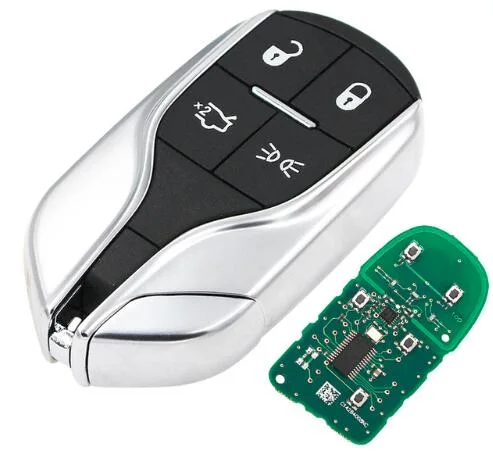 4 Buttons Smart Card Remote Key for Maserati President Ghibli Levant 433MHz with ID46 Chip