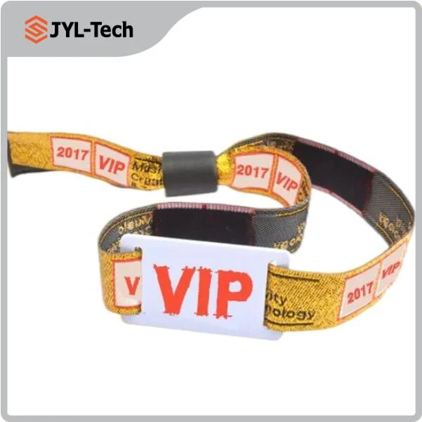 13.56MHz Custom Printed NFC RFID Fabric Woven Wristband Bracelet for Events