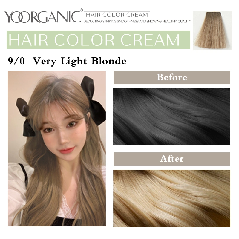 in Stock Wholesale/Supplier Price Yoorganic Brand Salon Ppd Free Natural Professional Hair Dye Cream Permanent Hair Color with Color Chart